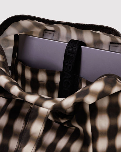 Everyday Cloud Bag Blurred Gingham Brown | Baggu On Sale
