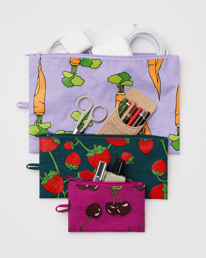 Flat Pouch Set Carrots & Berries | Baggu On Sale