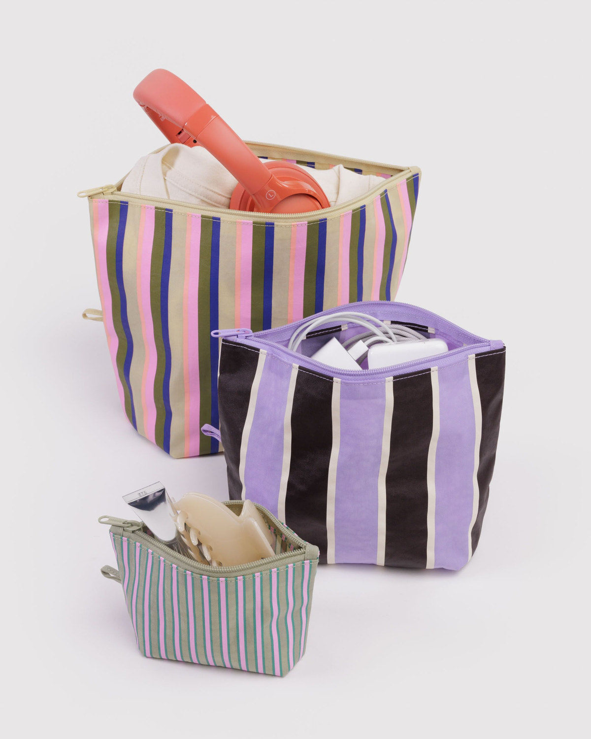 Go Pouch Set Candy Shop Stripes | Baggu Sale
