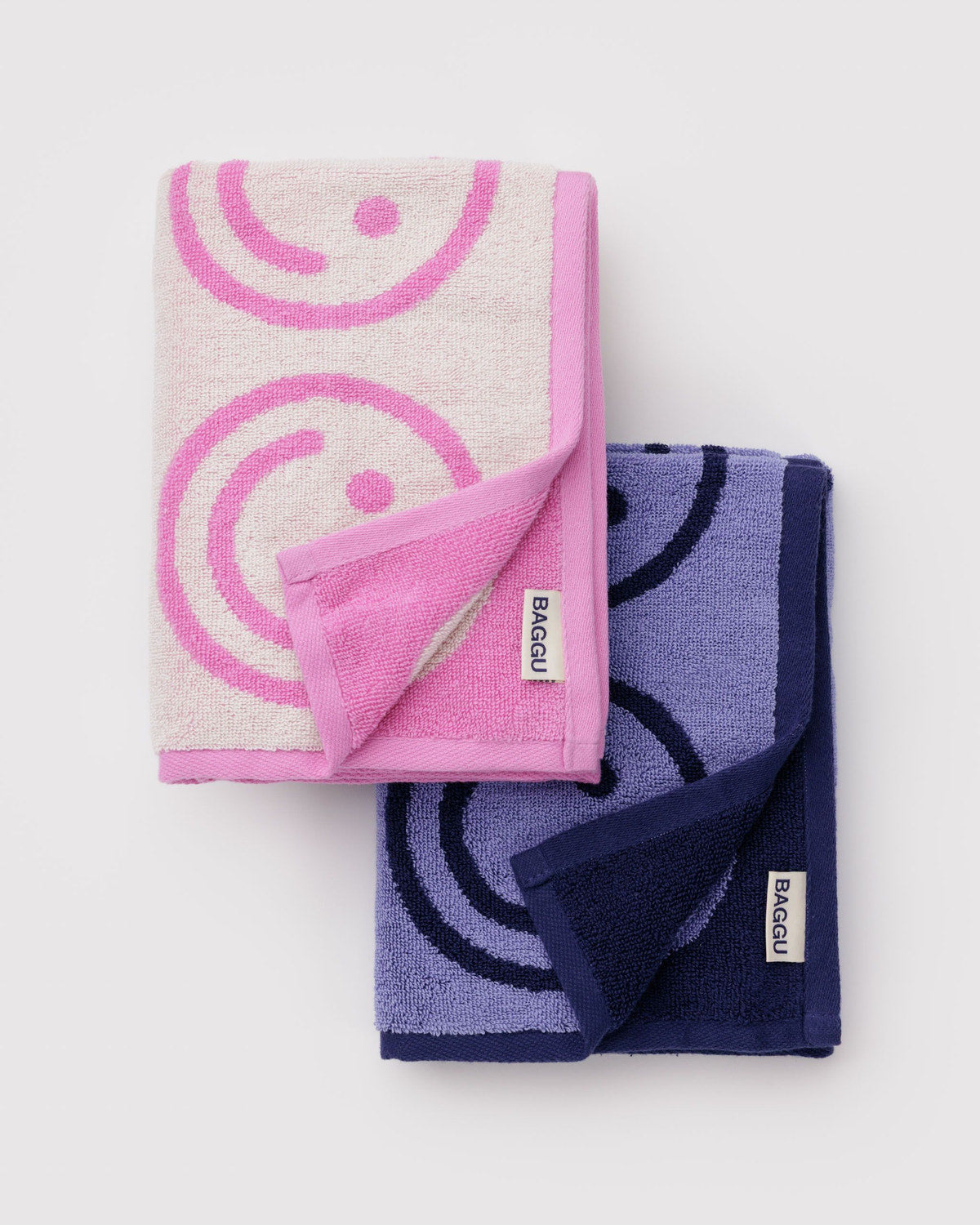 Hand Towel Set of 2 Happy Pink Blue | Baggu Sale