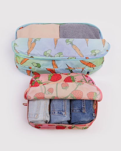 Large Packing Cube Set Carrots & Berries | Baggu Online
