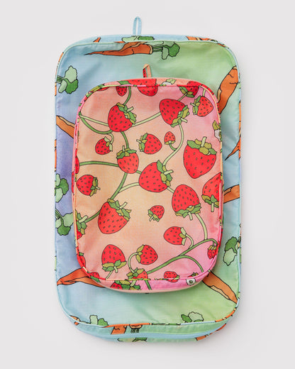 Large Packing Cube Set Carrots & Berries | Baggu Online