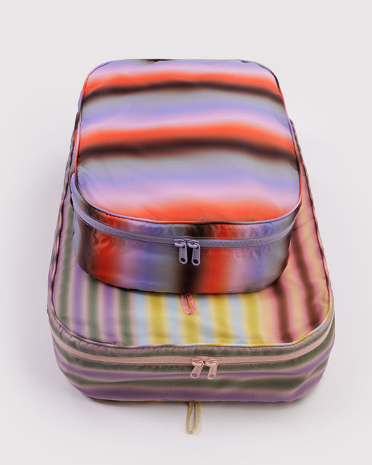 Large Packing Cube Set Gradient Stripes | Baggu Online Store