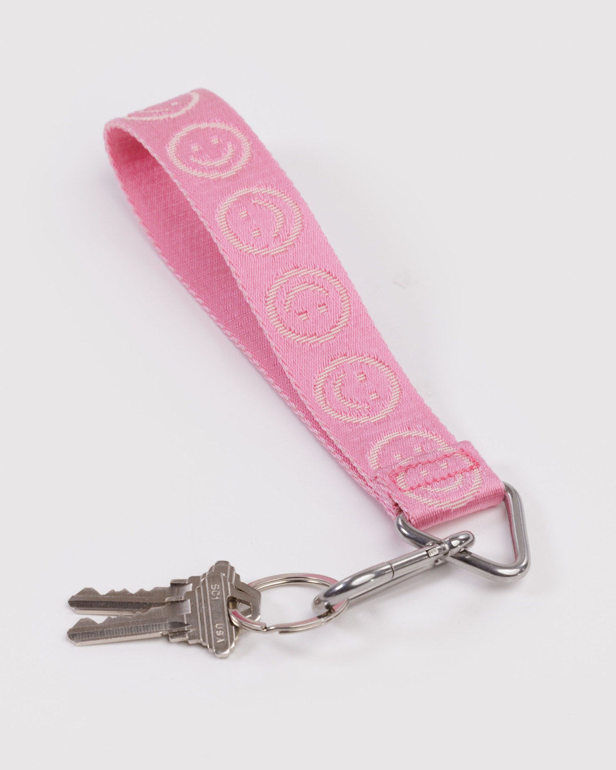 Logo Keychain Pink Happy | Baggu Discount