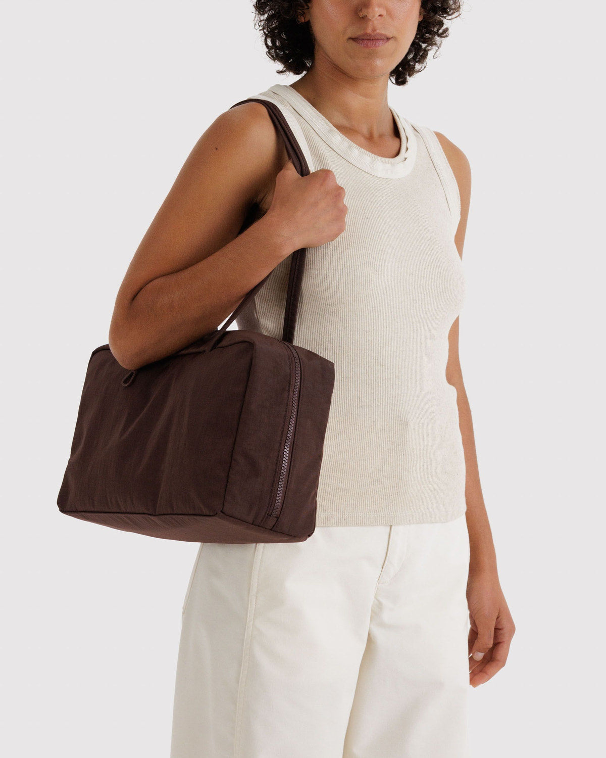 Medium Nylon Bowler Bag Coffee | Baggu Discount