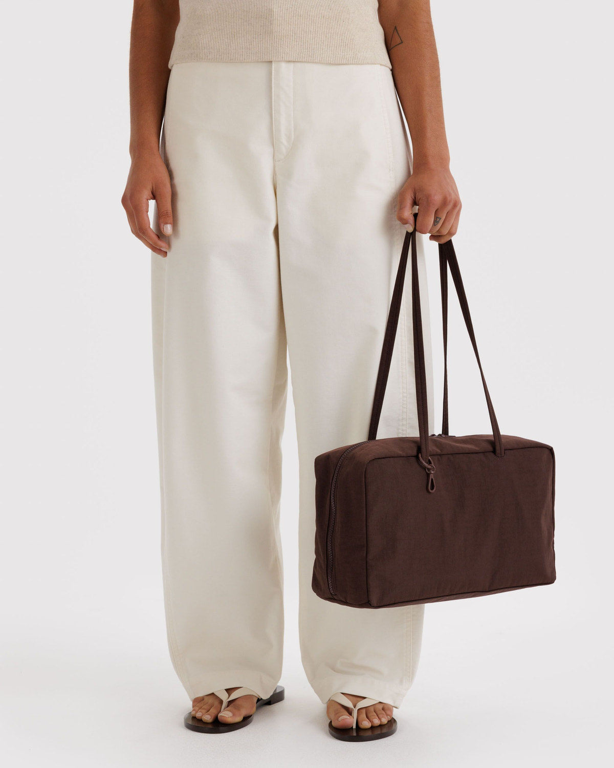 Medium Nylon Bowler Bag Coffee | Baggu Discount