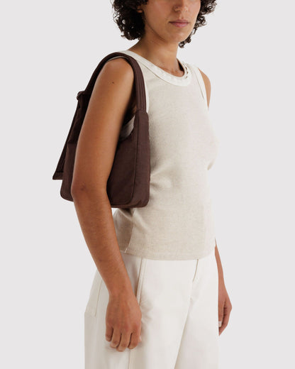 Mini Nylon Shoulder Bag  Coffee | Baggu Online Store