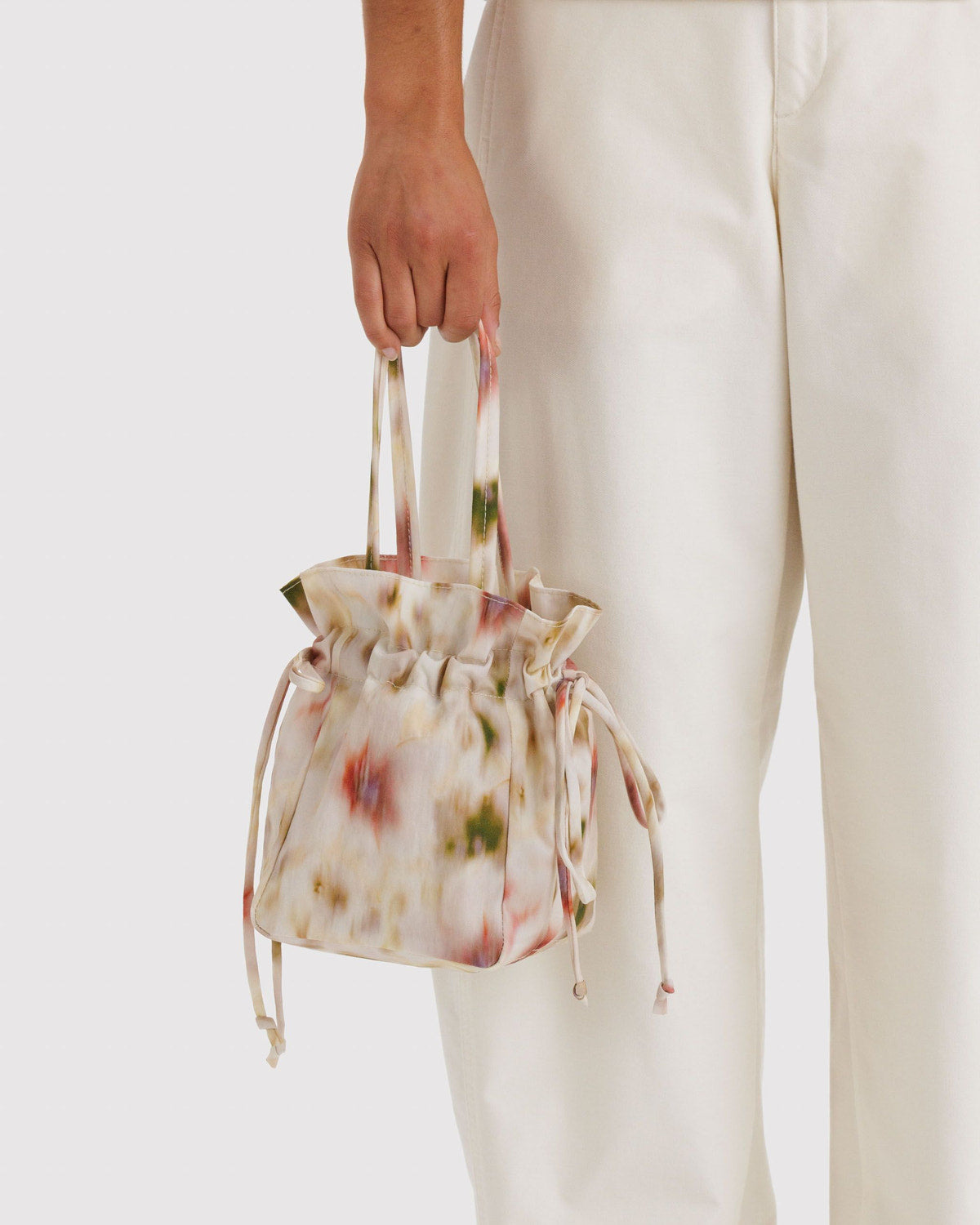 Nylon Drawstring Bag Abstract Floral | Baggu Online Store
