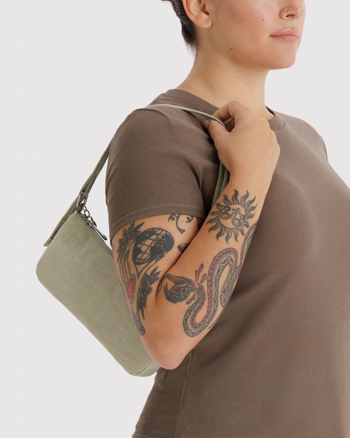 Nylon Pochette Celadon | Baggu Sale