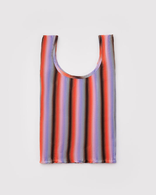 Pleated Baggu Gradient Stripe Poppy & Lilac | Baggu Online