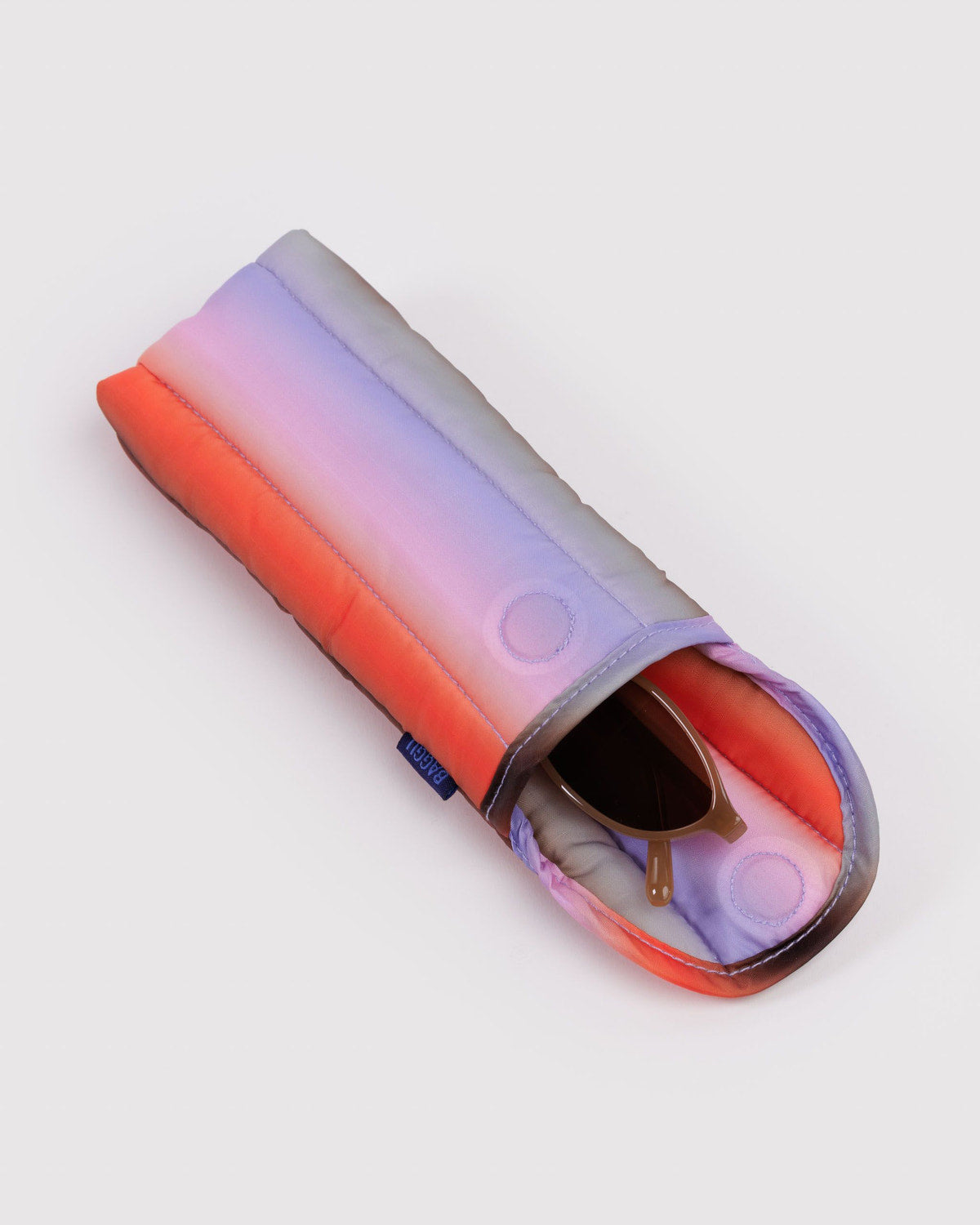 Puffy Glasses Sleeve Gradient Stripe Poppy & Lilac | Baggu Online Store