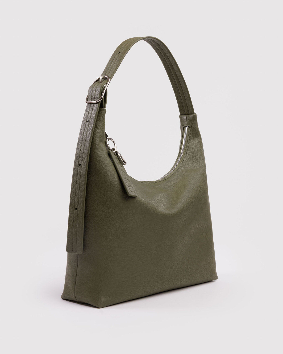 Recycled Leather Shoulder Bag Loden | Baggu Online