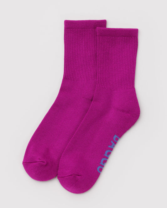 Ribbed Sock Deep Fuchsia | Baggu On Sale