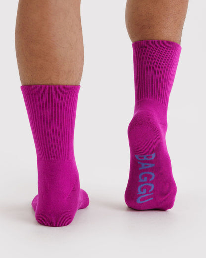 Ribbed Sock Deep Fuchsia | Baggu On Sale