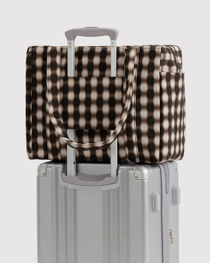 Small Cloud Carry-On Blurred Gingham Brown | Baggu Discount