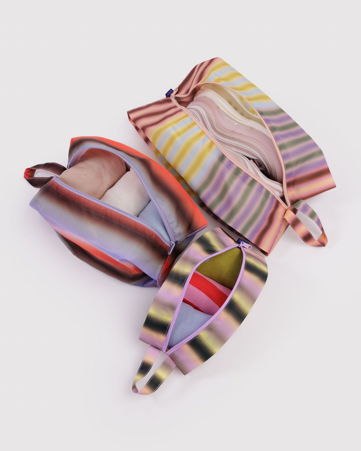 3D Zip Set Gradient Stripes | Baggu Online Store
