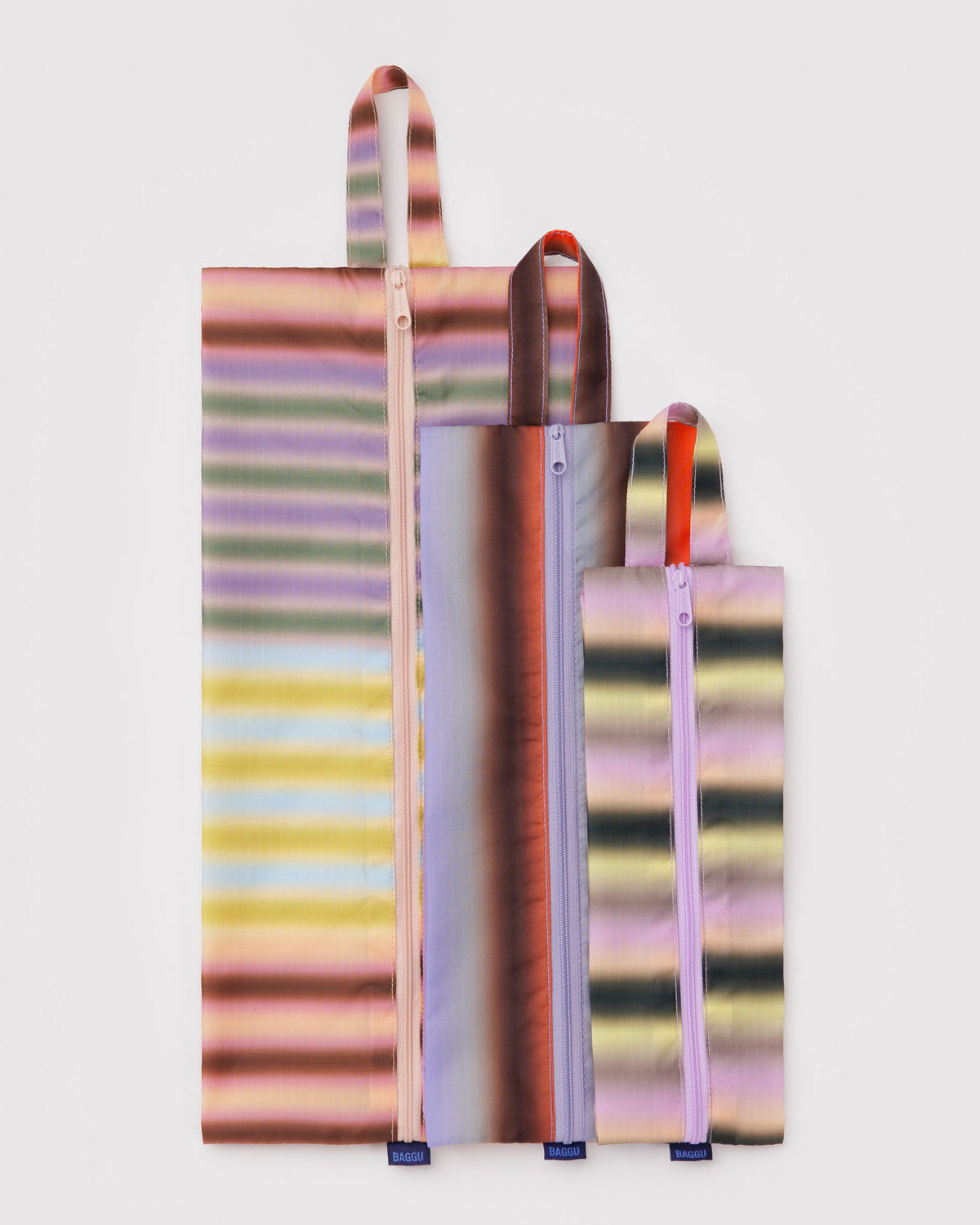 3D Zip Set Gradient Stripes | Baggu Online Store
