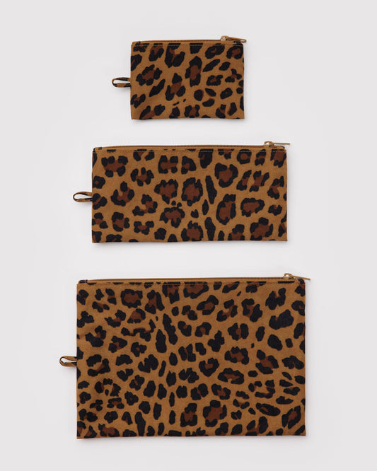 Flat Pouch Set Leopard | Baggu Online Store