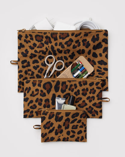 Flat Pouch Set Leopard | Baggu Online Store