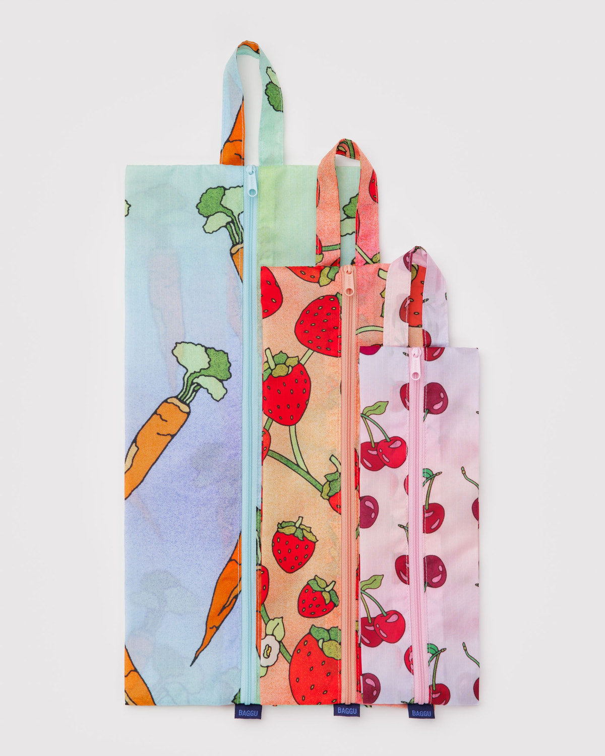 3D Zip Set Carrots & Berries | Baggu Online