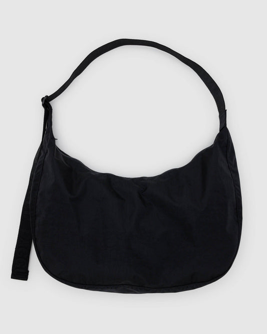 Large Nylon Crescent Bag Black | Baggu Online