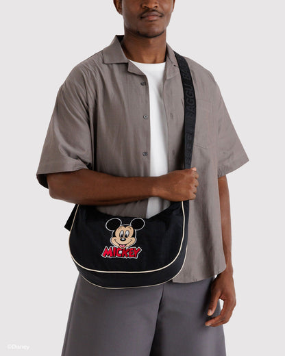 Medium Nylon Crescent Bag Embroidered Mickey Mouse Club | Baggu Online Store
