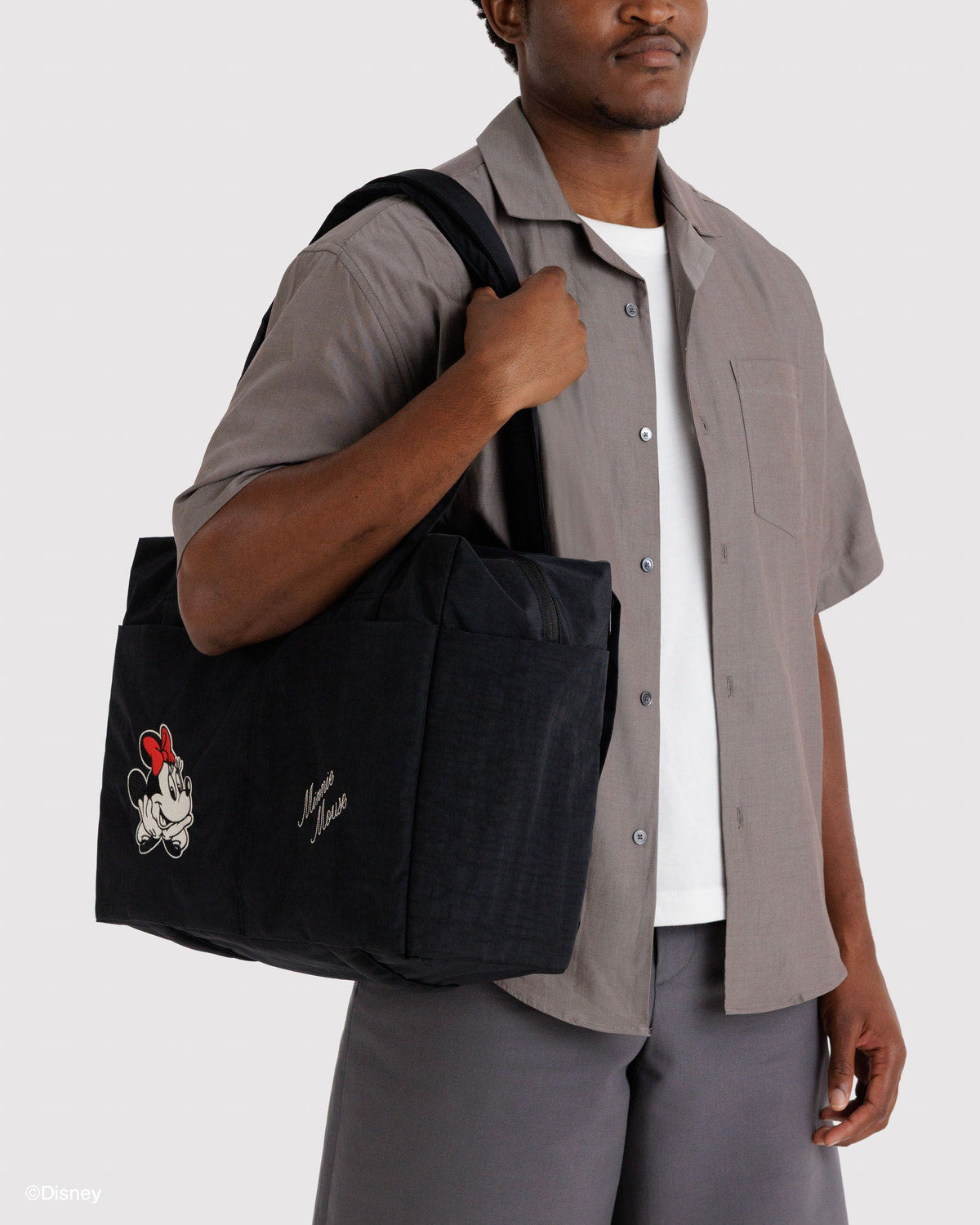 Small Cloud Carry-On Embroidered Minnie Mouse | Baggu On Sale