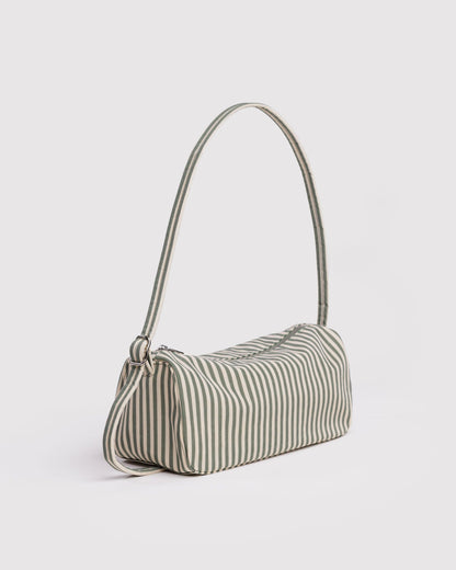 Nylon Loaf Bag Sage Stripe | Baggu Discount