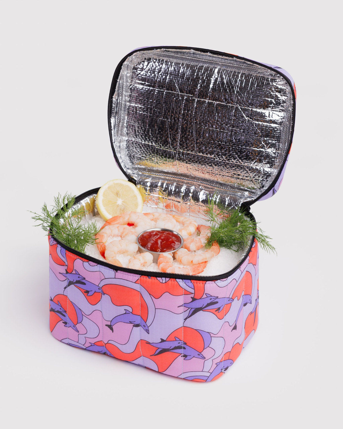 Puffy Lunch Bag Dolphins | Baggu On Sale