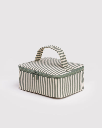 Small Cosmetic Case Sage Stripe | Baggu On Sale