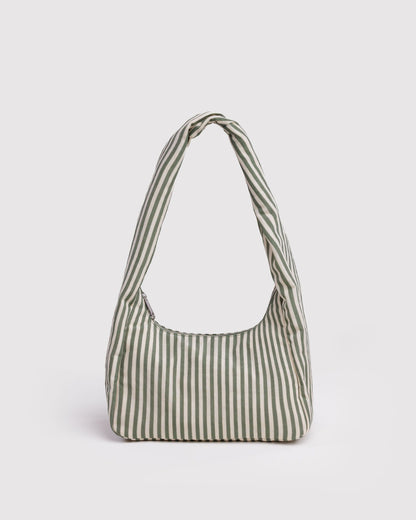 Small Nylon Meringue Bag Sage Stripe | Baggu On Sale