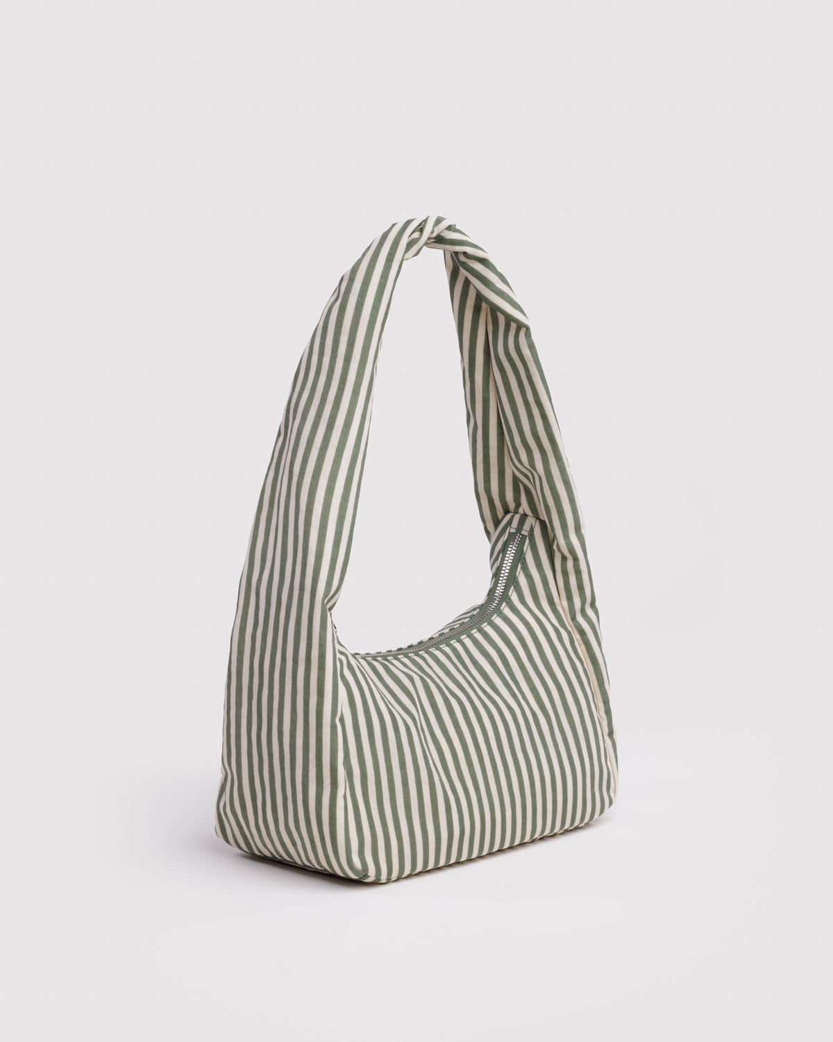 Small Nylon Meringue Bag Sage Stripe | Baggu On Sale