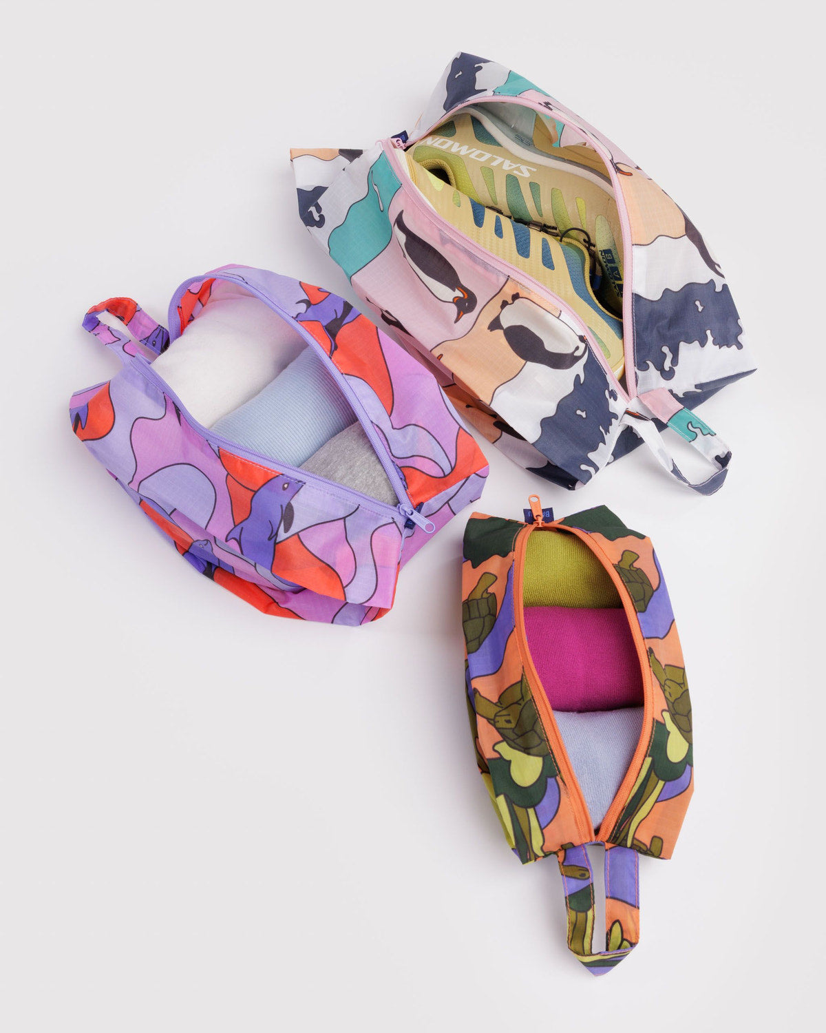3D Zip Set Vacation Animals | Baggu Discount