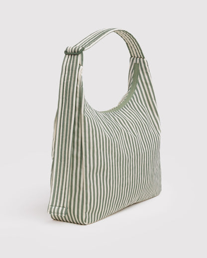 Nylon Shoulder Bag Sage Stripe | Baggu Online
