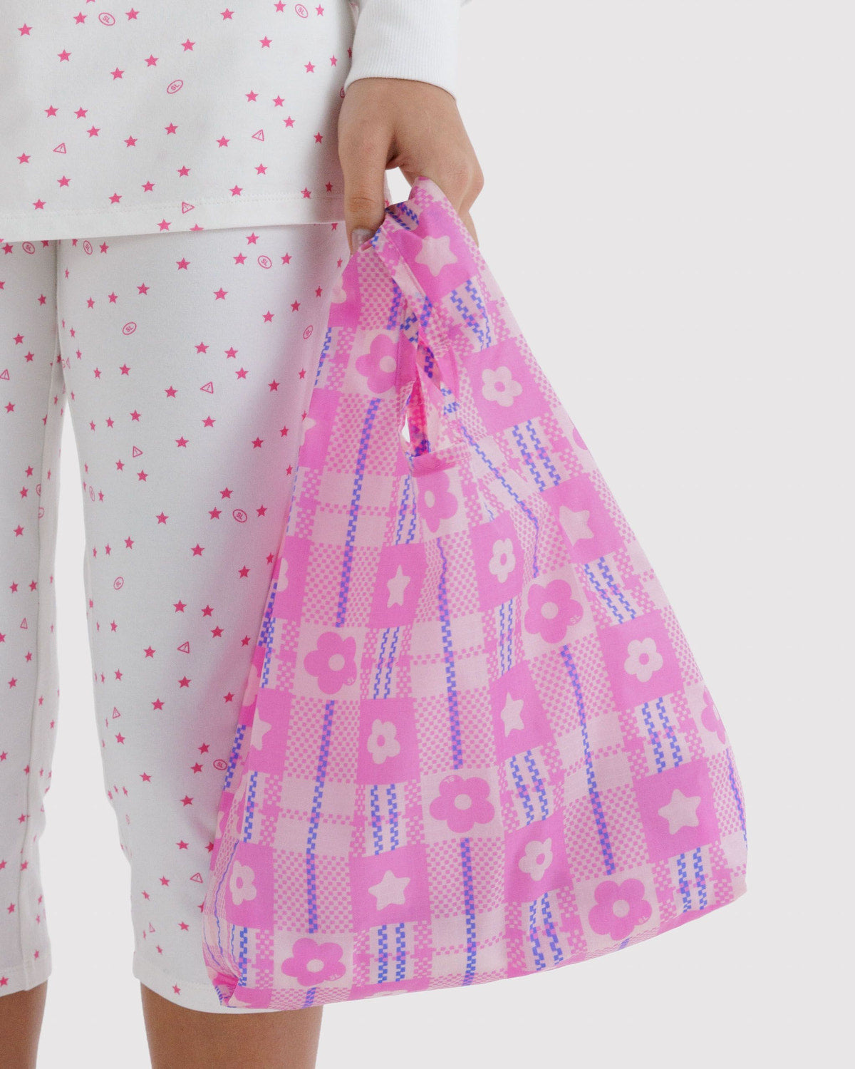 Baby Bow Baggu Market Plaid Pink | Baggu Sale
